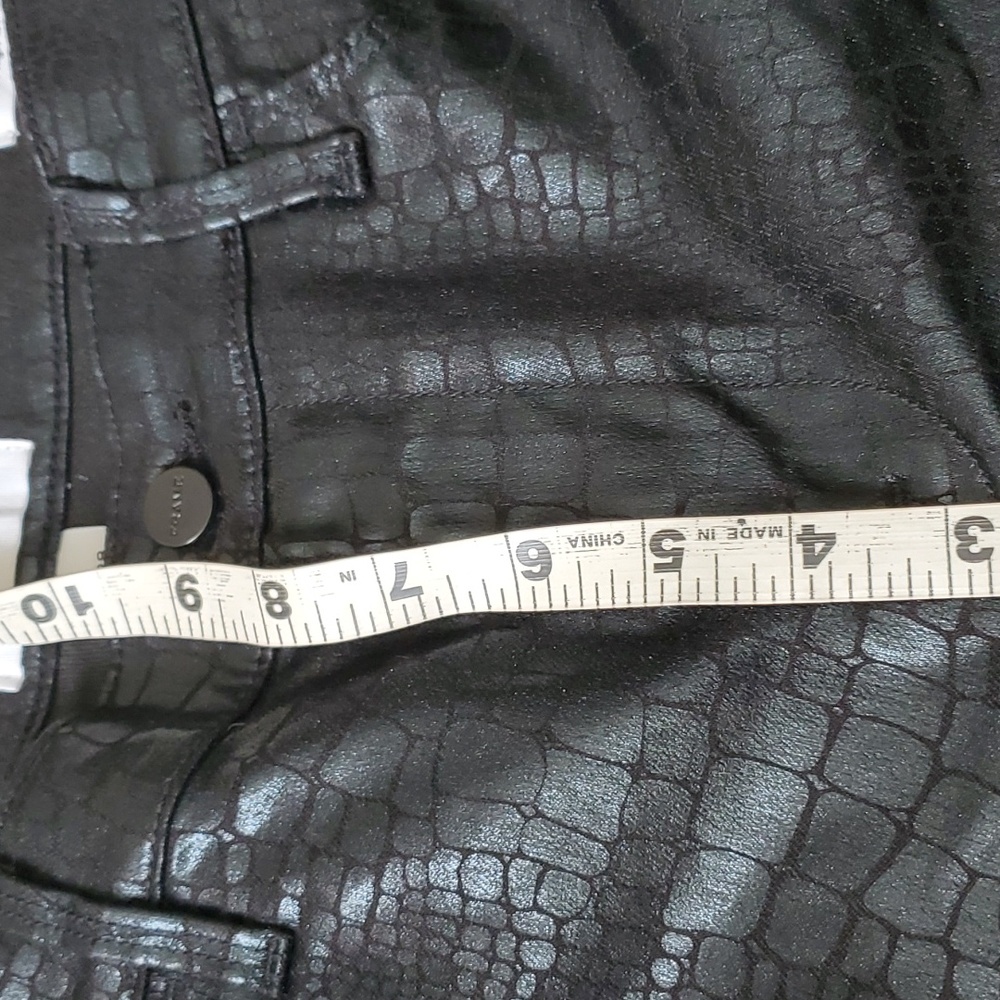 Frame woman's  black croc print  stretch ankle crop pants size 28 - Picture 5 of 13